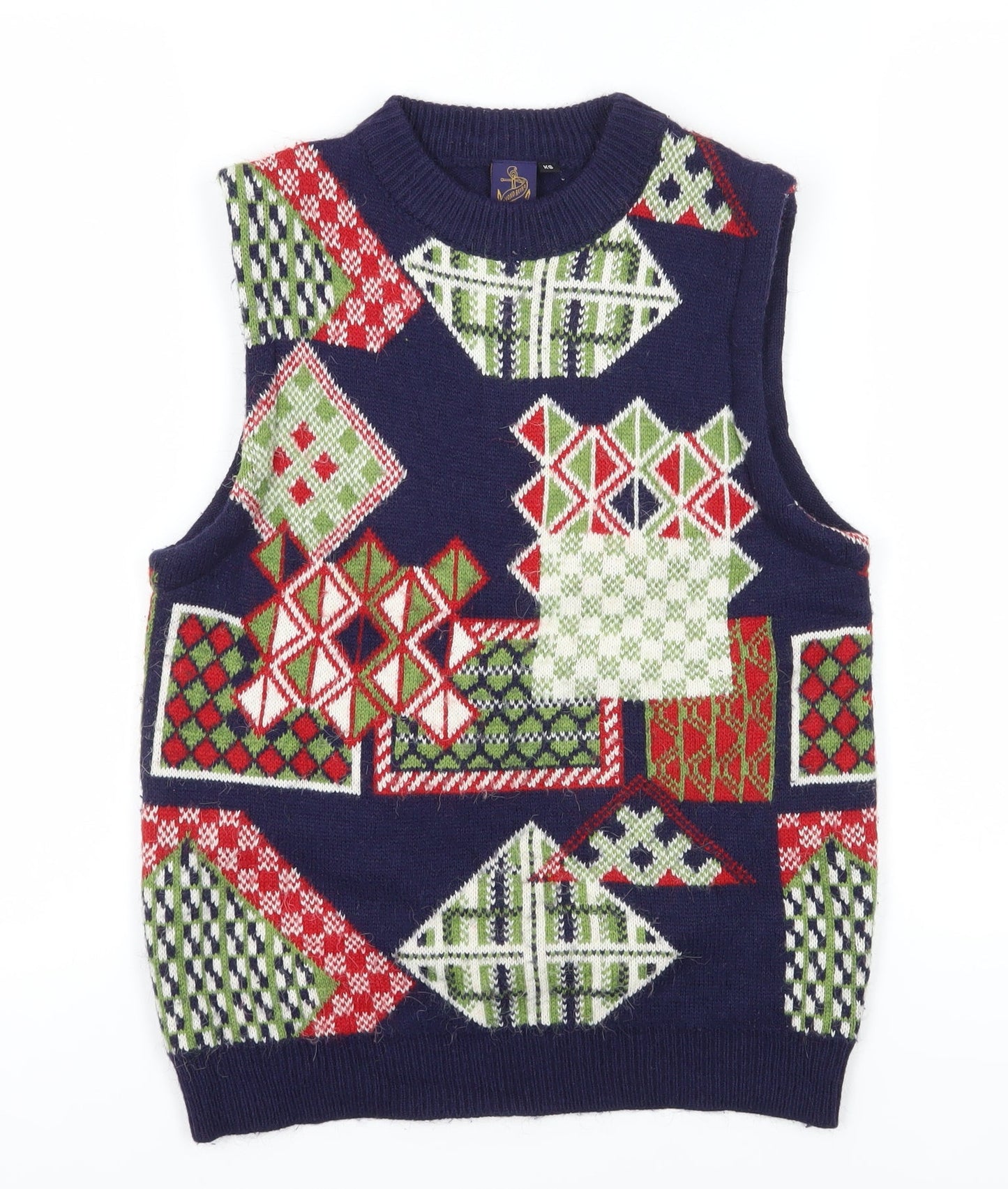 Beyond Retro XS Unisex Geometric Knit Vest