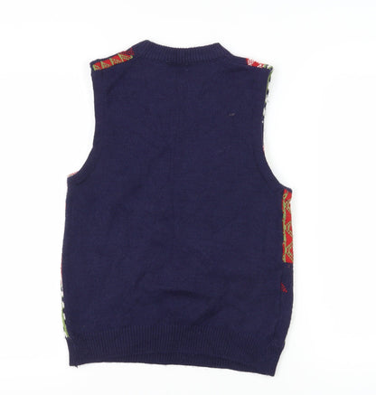 Beyond Retro XS Unisex Geometric Knit Vest