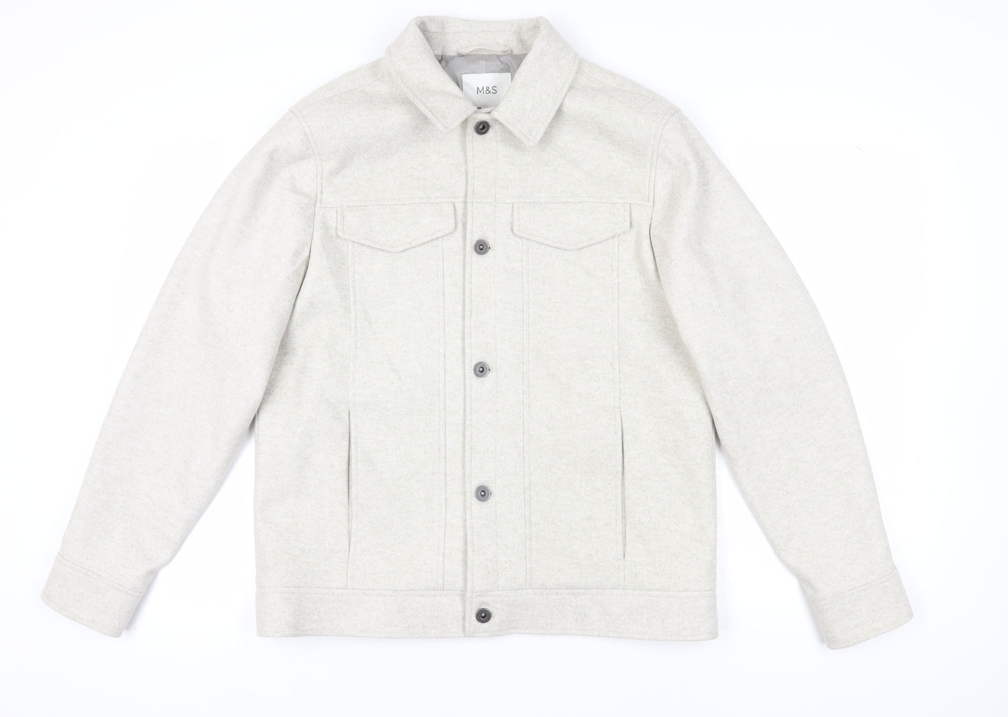 Mens UK Size L Marks and Spencer Beige Basic Jacket