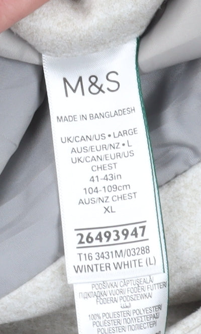 Mens UK Size L Marks and Spencer Beige Basic Jacket