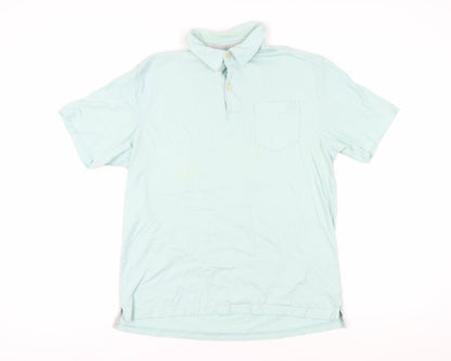 Marks and Spencer Blue Men's Polo Shirt M