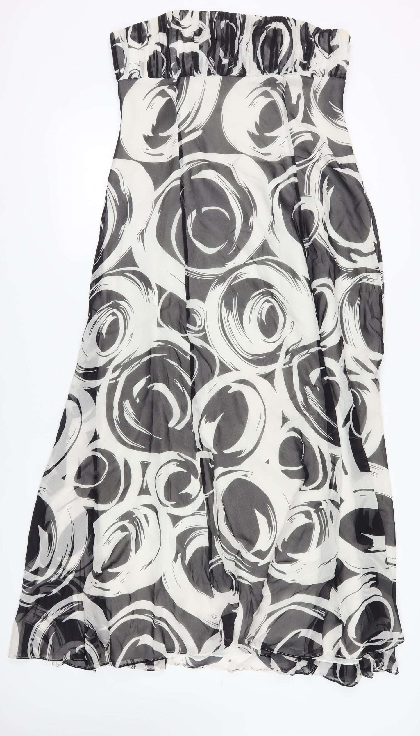 Coast Women Multicoloured Strapless Silk Geometric Dress