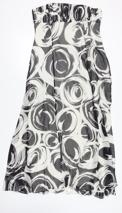 Coast Women Multicoloured Strapless Silk Geometric Dress