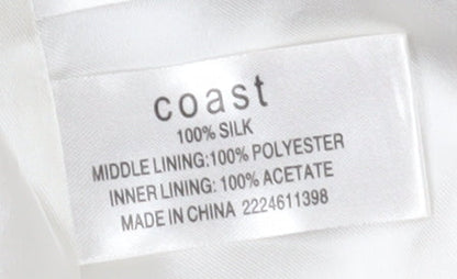 Coast Women Multicoloured Strapless Silk Geometric Dress