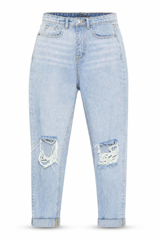 Womens UK Size 6 Boohoo  Mom Blue Jeans