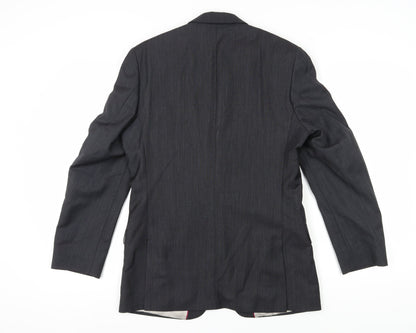 Alexandre Men's Grey Wool Suit Jacket 38R Regular Formal