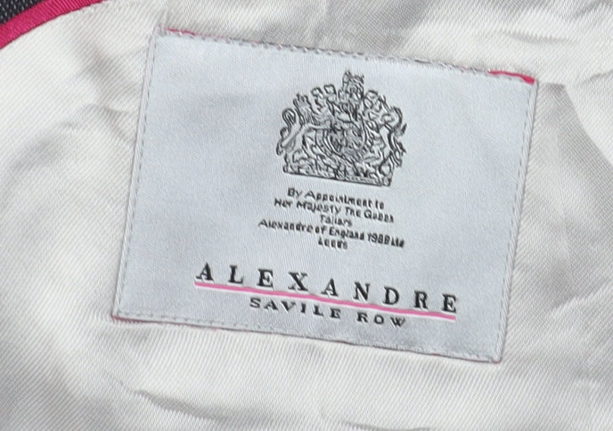 Alexandre Men's Grey Wool Suit Jacket 38R Regular Formal