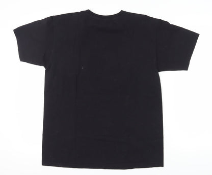 AX Paris Black T-Shirt, Unisex, Size S, Crew Neck