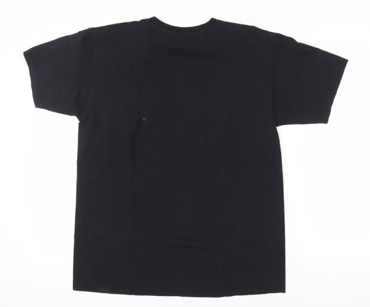 AX Paris Black T-Shirt, Unisex, Size S, Crew Neck