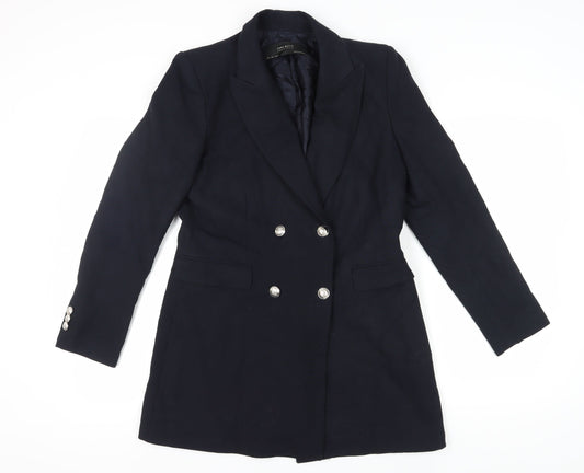 Zara Women's Blue Blazer, Regular Fit, Size 12