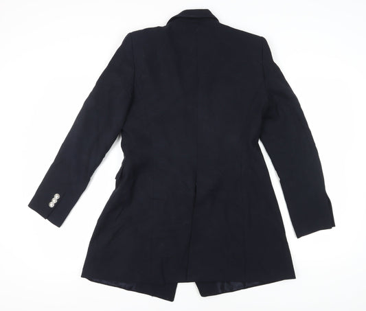 Zara Women's Blue Blazer, Regular Fit, Size 12