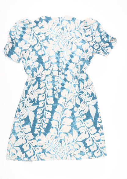 Next Women's Blue Wrap Dress Size 18