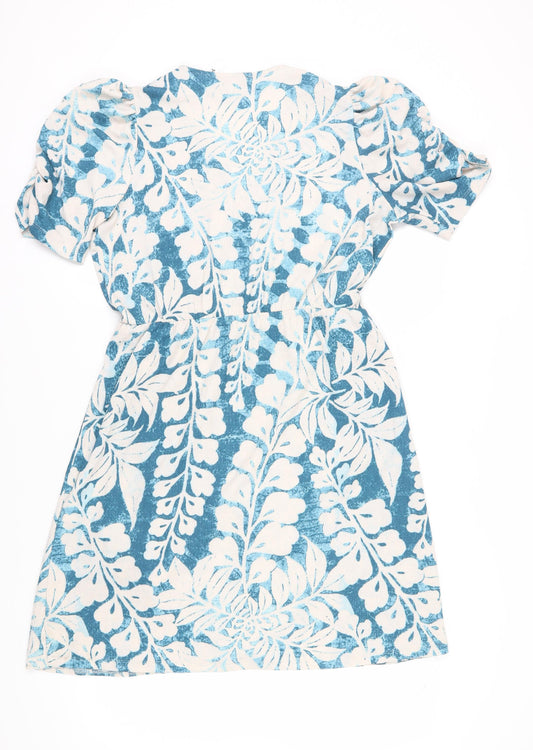 Next Women's Blue Wrap Dress Size 18