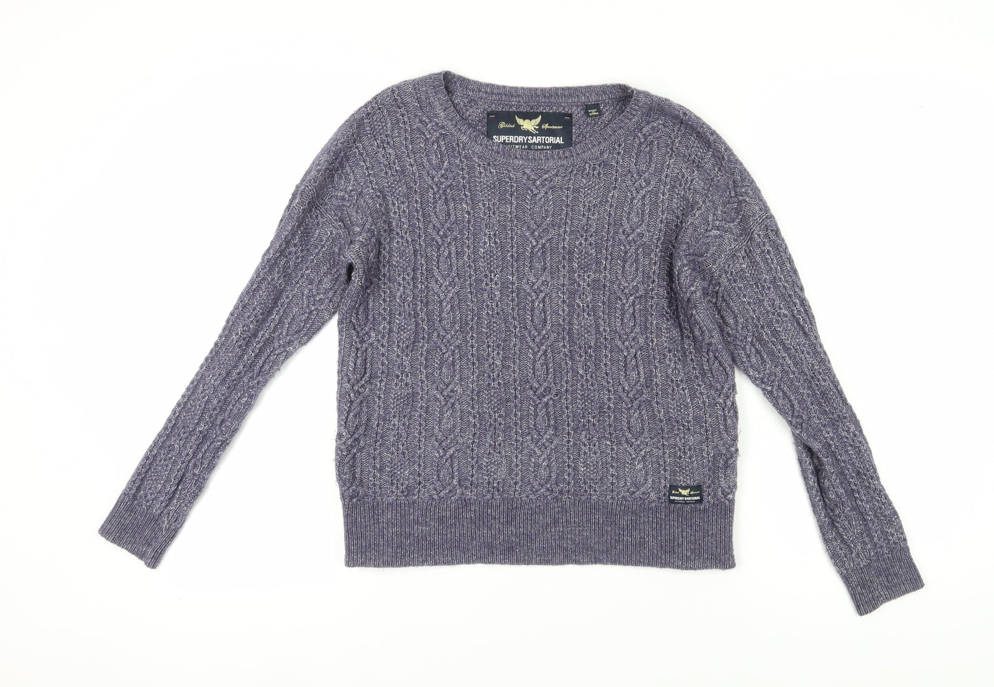 Womens UK Size S Superdry Grey Pullover Jumper