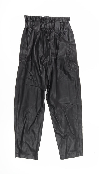 River Island Women's Black High Rise Trousers - Size 8R