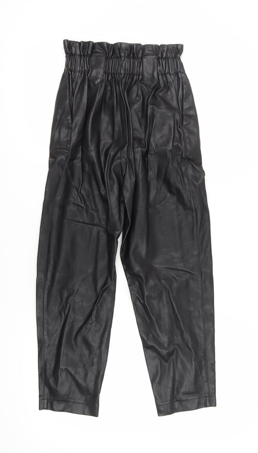 River Island Women's Black High Rise Trousers - Size 8R