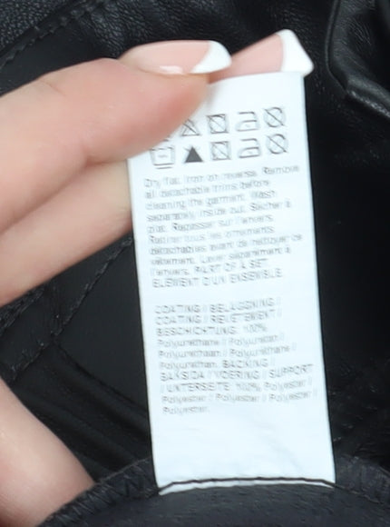 River Island Women's Black High Rise Trousers - Size 8R