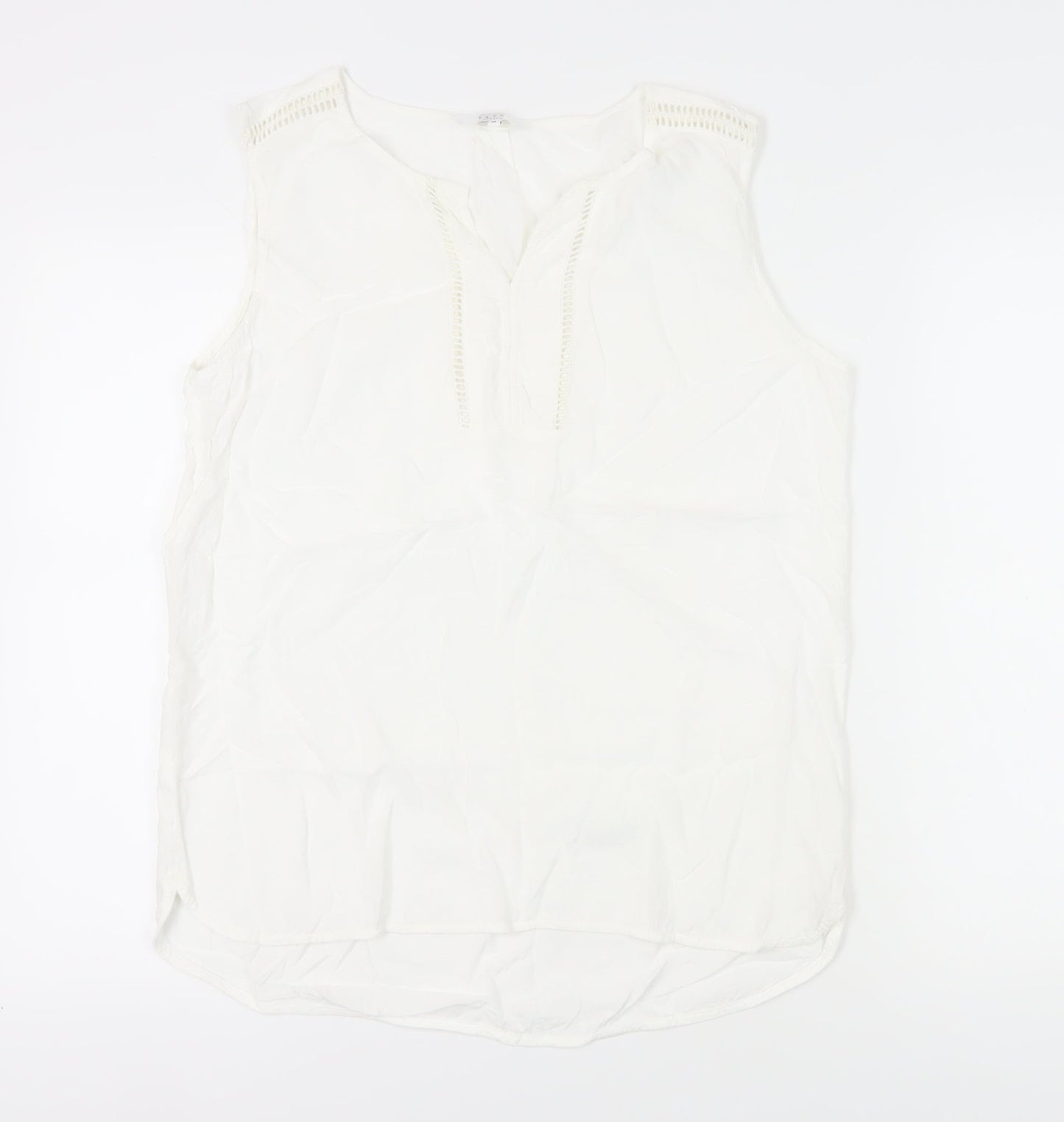 Womens UK Size 12 YAYA White Basic Blouse