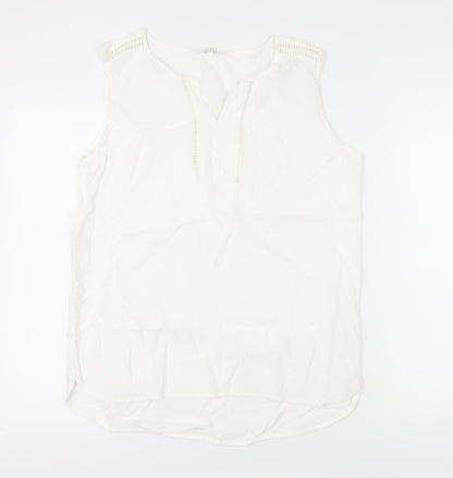 Womens UK Size 12 YAYA White Basic Blouse