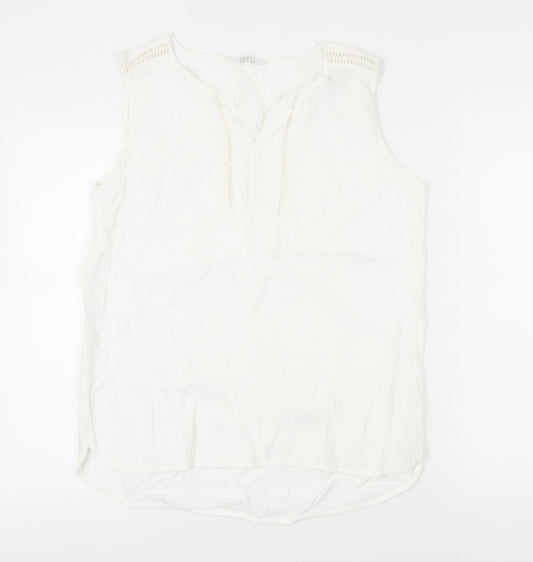 Womens UK Size 12 YAYA White Basic Blouse