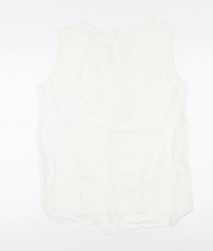 Womens UK Size 12 YAYA White Basic Blouse