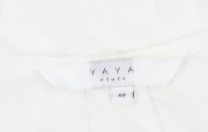 Womens UK Size 12 YAYA White Basic Blouse