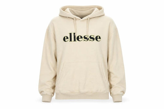 Front view of Ellesse Beige unisex hoodie xl - casual style & comfort