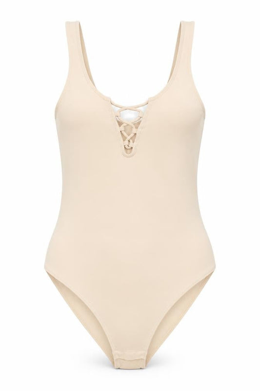 Womens UK Size S H&M One-Piece Beige Bodysuit