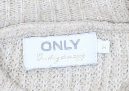 Womens UK Size M Only Beige Pullover Jumper