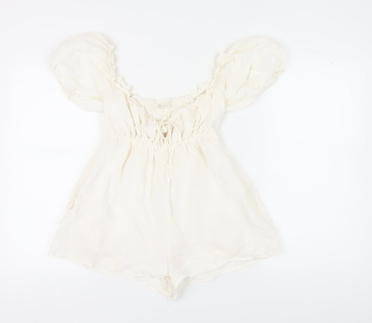 Urban Outfitters Women's Ivory S Playsuit Off the Shoulder