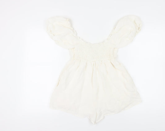 Urban Outfitters Women's Ivory S Playsuit Off the Shoulder