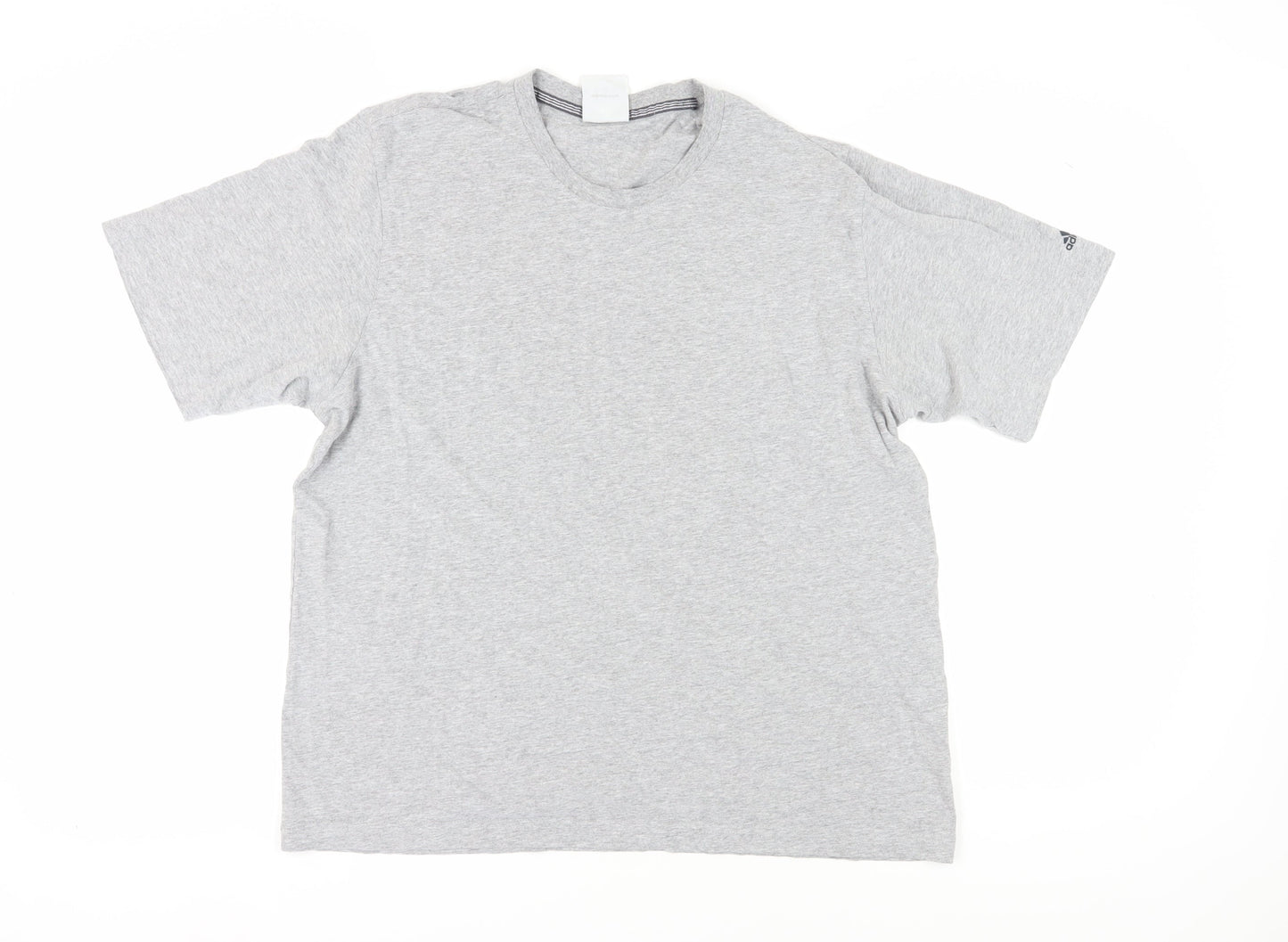 Adidas Men's Grey XL Short Sleeve Crew Neck T-Shirt