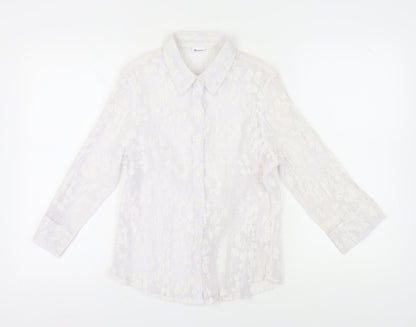 Womens UK Size 16 Damart White  Button-Up