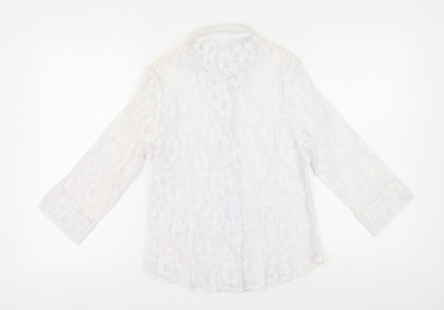 Womens UK Size 16 Damart White  Button-Up