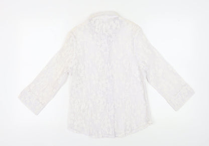 Womens UK Size 16 Damart White  Button-Up