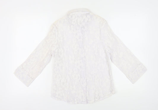 Womens UK Size 16 Damart White  Button-Up
