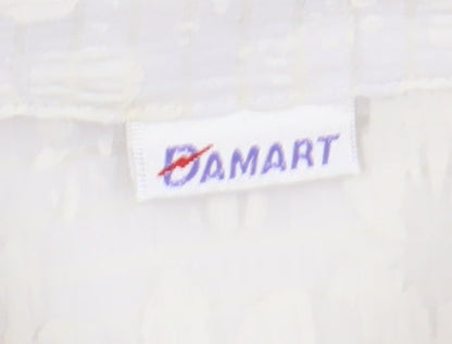 Womens UK Size 16 Damart White  Button-Up