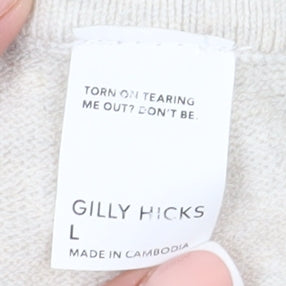 Gilly Hicks Women’s Ivory Joggers, Size L, Stylish & Cosy