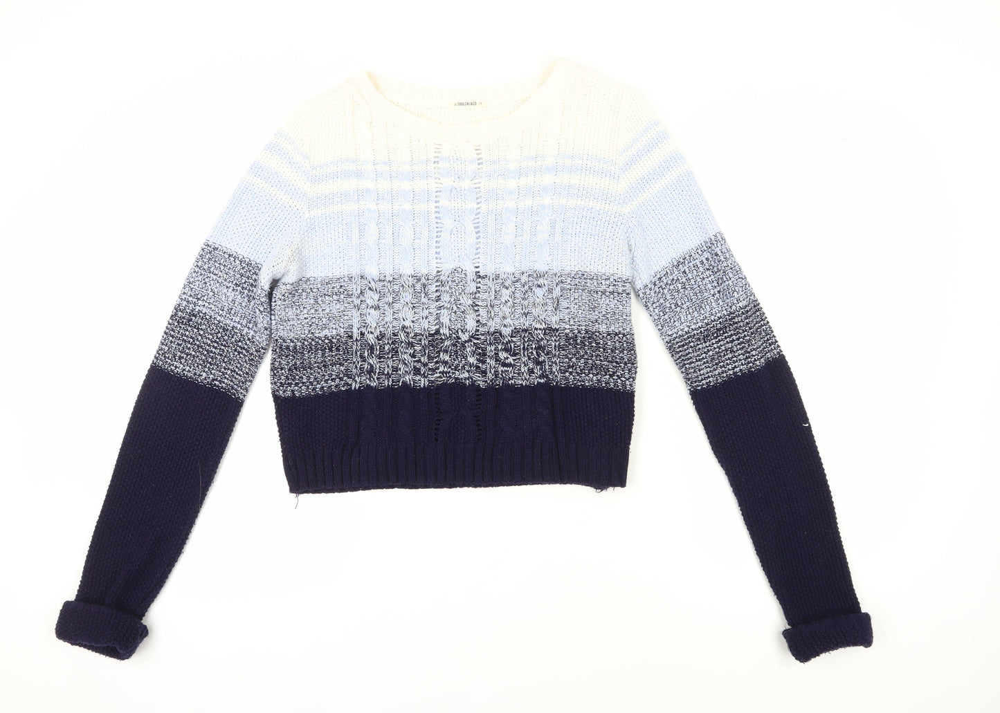 Womens UK Size 14 SoulCal Multicoloured Pullover Jumper