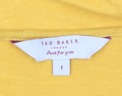 Womens UK Size XS Ted Baker Yellow  Blouse