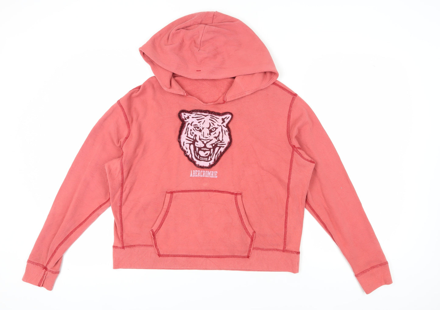 Abercrombie & Fitch Pink M Hoodie with Tiger Logo