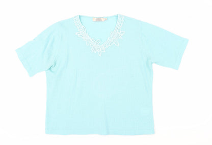 Womens UK Size 18-20 Honor Millburn Blue Basic Blouse