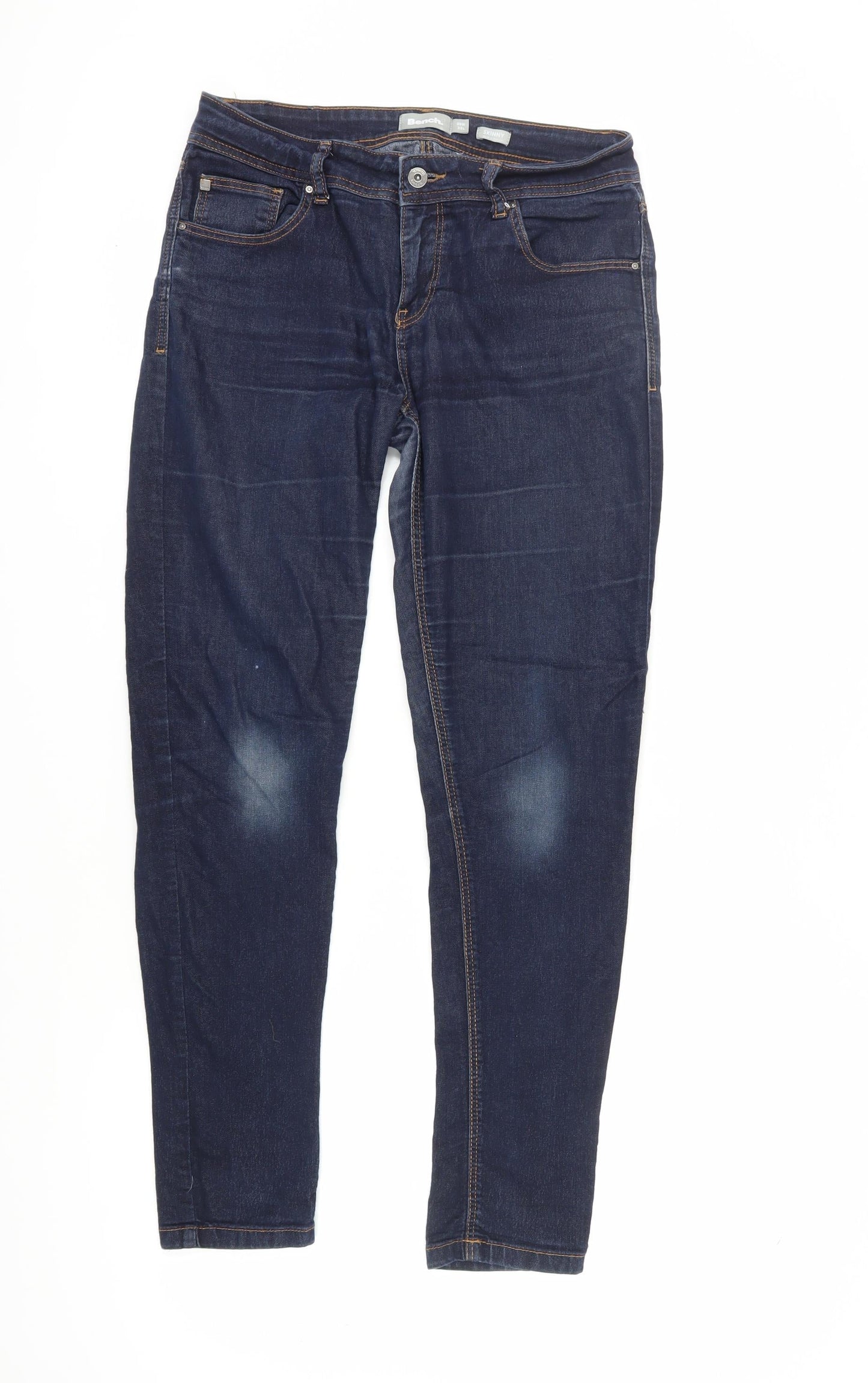 Bench Women's Blue Skinny Jeans, Size 12, Stylish & Comfortable