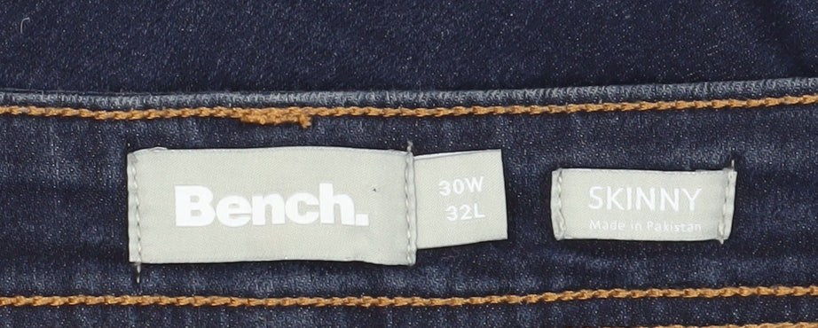 Bench Women's Blue Skinny Jeans, Size 12, Stylish & Comfortable