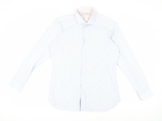 Ted Baker Men's Blue Regular Fit Dress Shirt