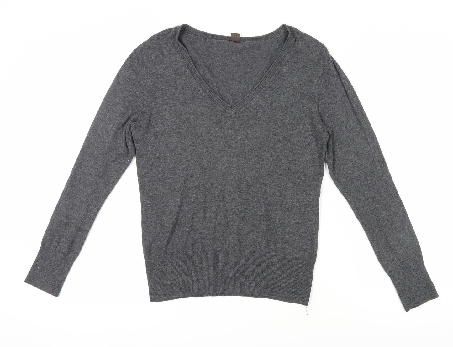 Selection by S.Oliver Grey V-Neck Pullover, Women, Size 12