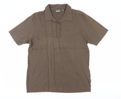 Ted Baker Men’s Brown Polo Shirt Size 5 Short Sleeve