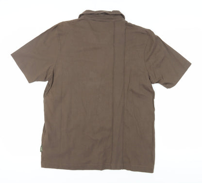 Ted Baker Men’s Brown Polo Shirt Size 5 Short Sleeve