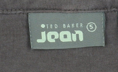 Ted Baker Men’s Brown Polo Shirt Size 5 Short Sleeve