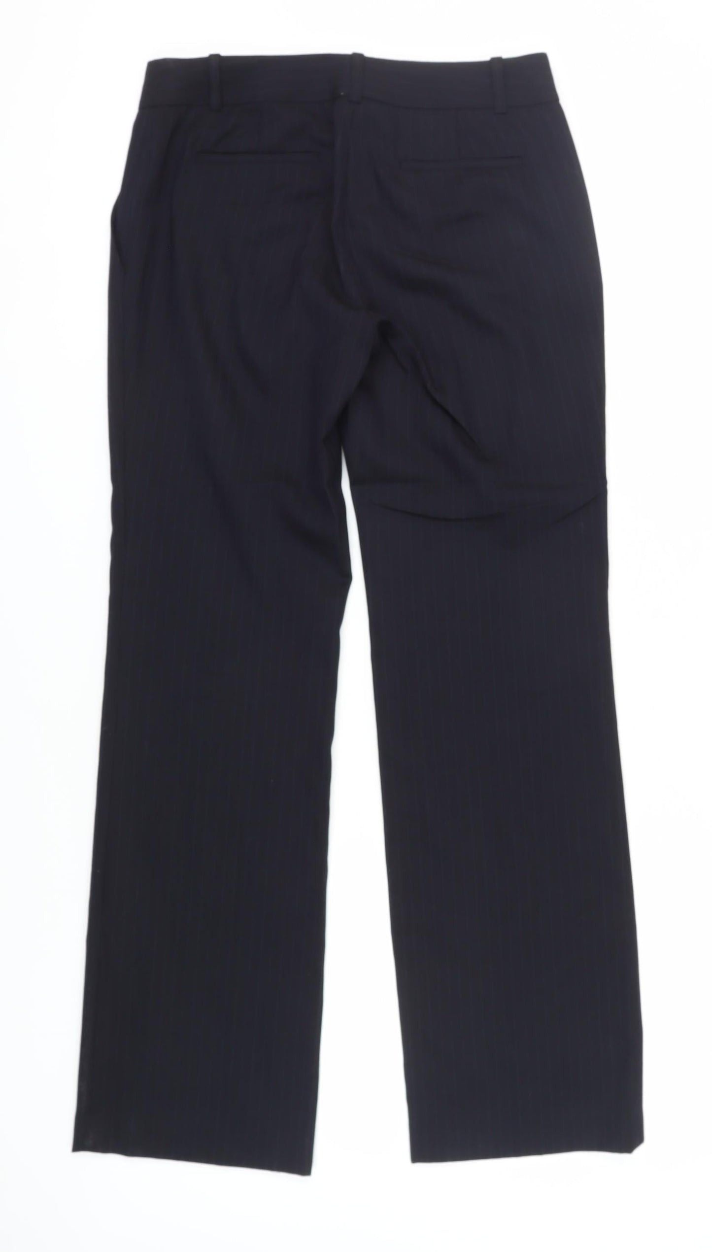 J.Crew Women's Black Wool Pinstripe Trousers, Size 4